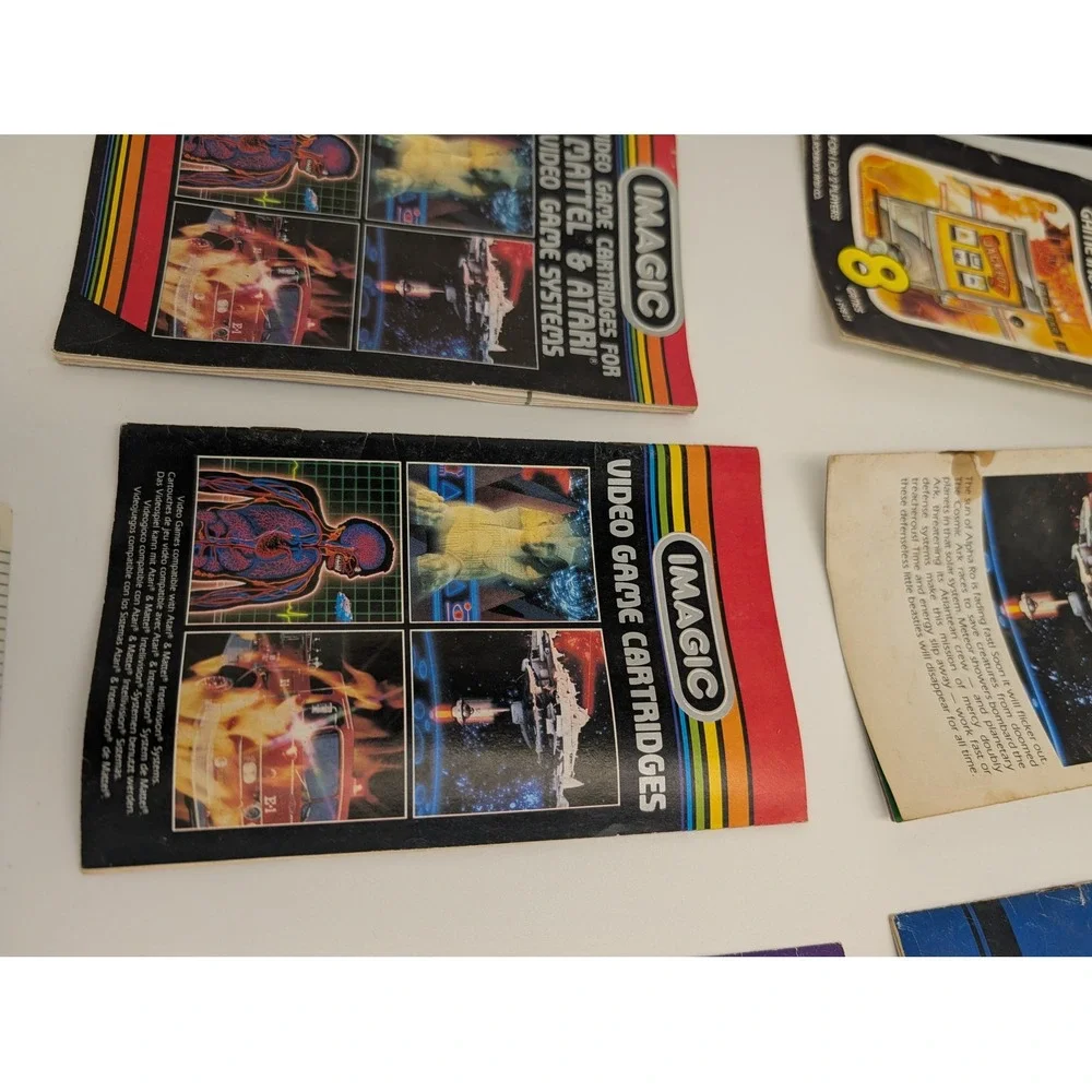 Lot of 9 Atari 2600 Manuals Inserts‎ Activision Imagic 20th Century Fox Sears